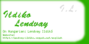 ildiko lendvay business card