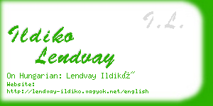 ildiko lendvay business card